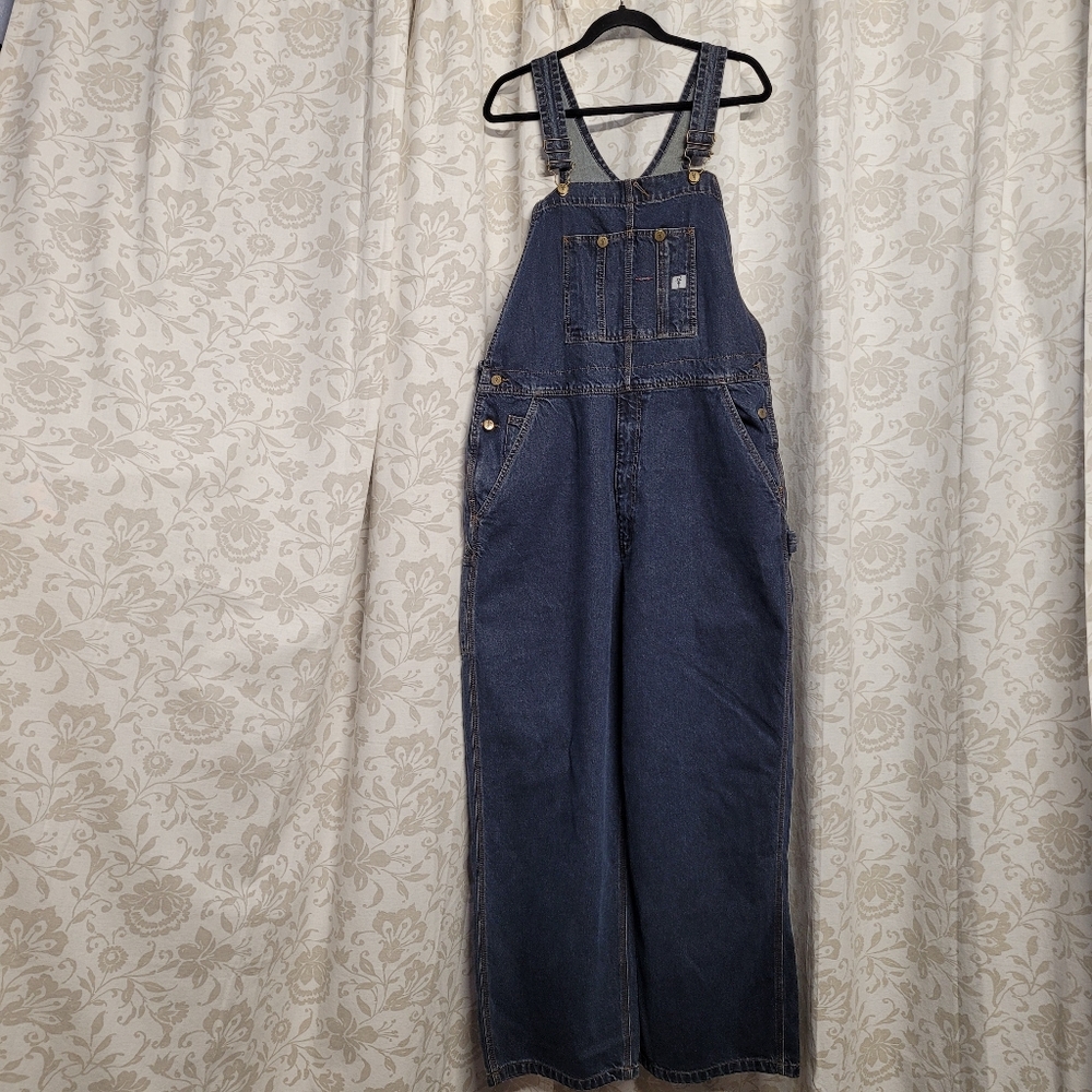 Fortress Products Mens Workwear Washed Denim Bib Overall-Unlined 42/30 - Picture 1 of 11